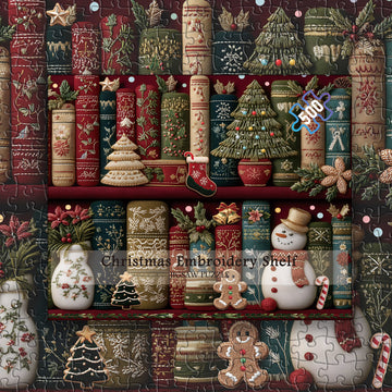 Christmas Embroidery Shelf Jigsaw Puzzle 500 Pieces